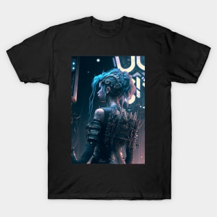 Futuristic Cyber Woman T-Shirt